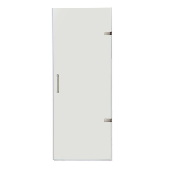 VIGO VG6072CL26 SoHo Adjustable Hinged Frameless Shower Door w/ Clear Glass