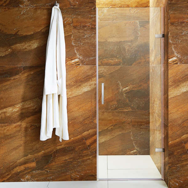 VIGO VG6072CL26 SoHo Adjustable Hinged Frameless Shower Door w/ Clear Glass