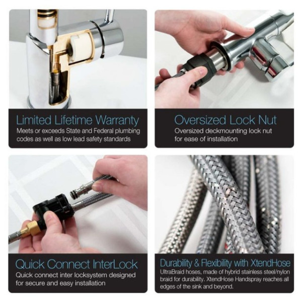 Houzer VITBA-660 Vitale Bar Faucet with CeraDox Technology