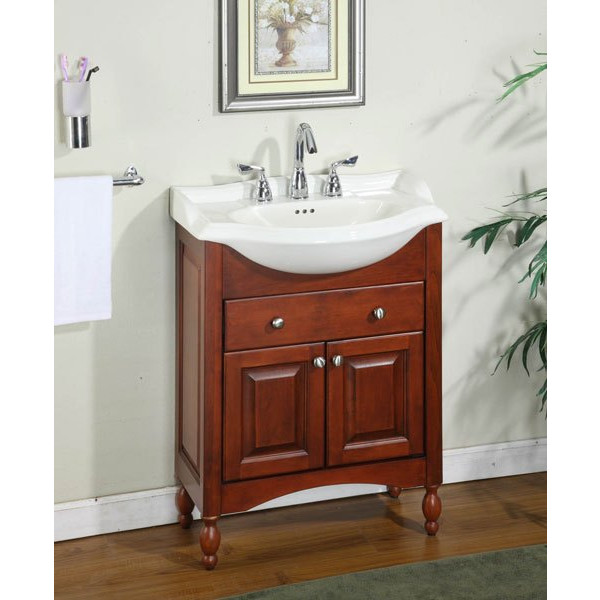 Light Cherry Empire W26 Windsor 26''  Wooden  Narrow Depth Vanity