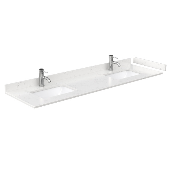 Wyndham WCF414172DXZC2UNSMXX Strada 72" Double Vanity With Satin Bronze Trim