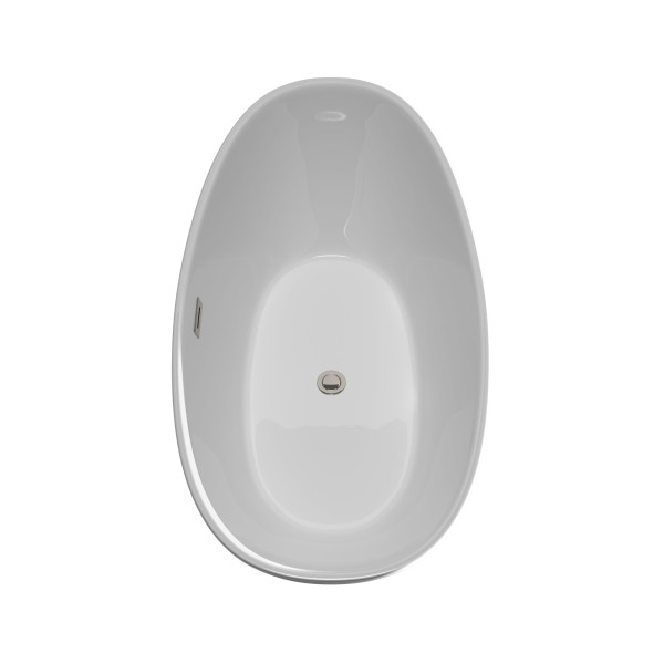 Wyndham WCBTE652060BNTRIM 60" Bathtub with Brushed Nickel Drain & Trim