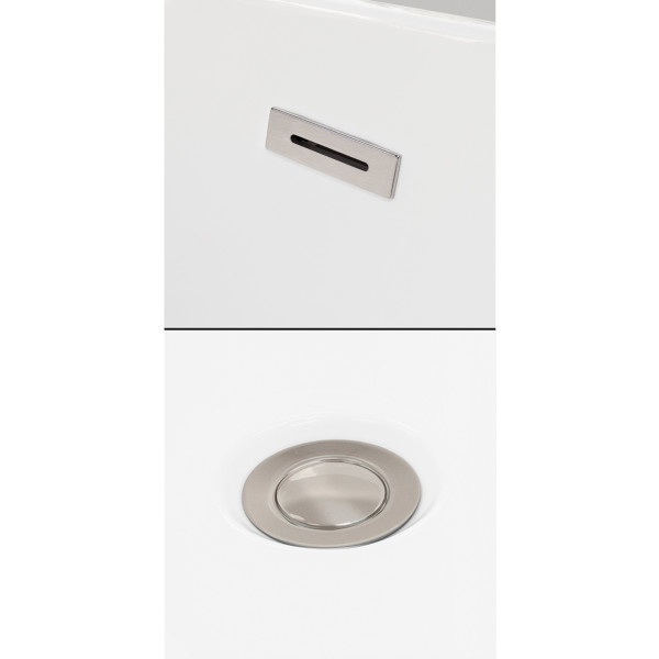 Wyndham WCBTE652060BNTRIM 60" Bathtub with Brushed Nickel Drain & Trim