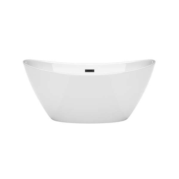 Wyndham WCBTE652060MBTRIM Dorrit 60" Bathtub with Matte Black Drain & Trim