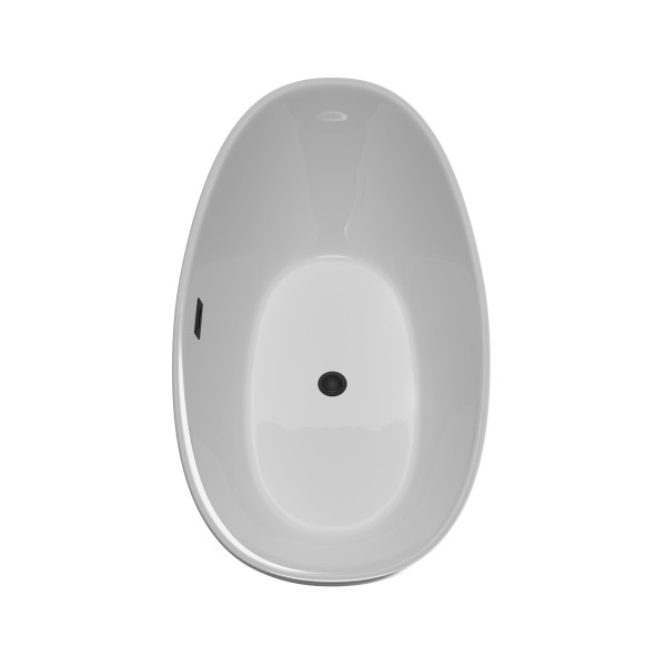Wyndham WCBTE652060MBTRIM Dorrit 60" Bathtub with Matte Black Drain & Trim