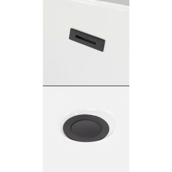 Wyndham WCBTE652060MBTRIM Dorrit 60" Bathtub with Matte Black Drain & Trim