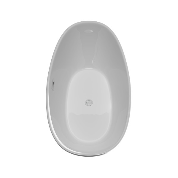 Wyndham WCBTE652060SWATPGD 60" Bathtub with White Trim & Brushed Gold Faucet