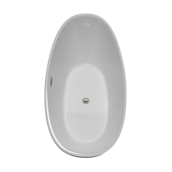 Wyndham WCBTE652066BNTRIM Dorrit 66" Bathtub with Brushed Nickel Drain & Trim