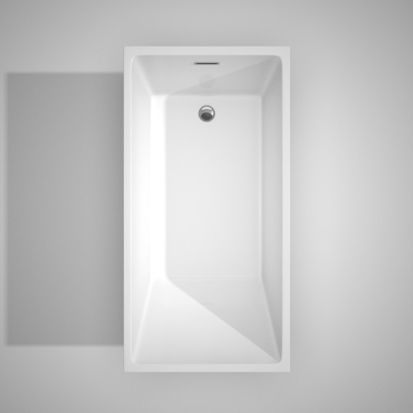 Wyndham WCBTK150159 Hannah White  59 in. Soaking Bathtub with Chrome Drain