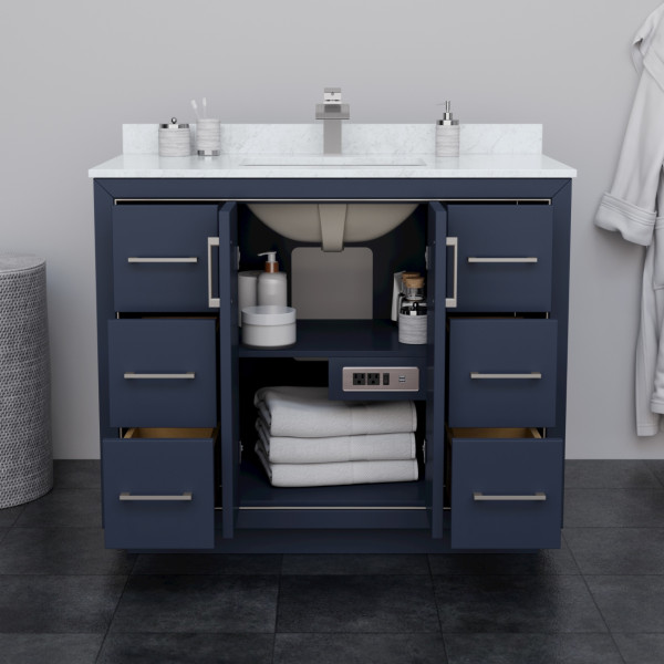Wyndham WCF111142SB..CMUNSM34 Icon 42 Inch Single Bathroom Vanity.
