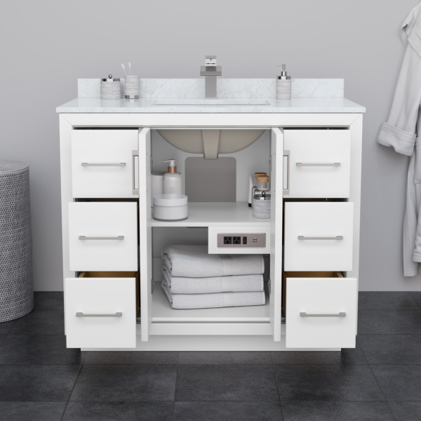 Wyndham WCF111142SB..CMUNSM34 Icon 42 Inch Single Bathroom Vanity.