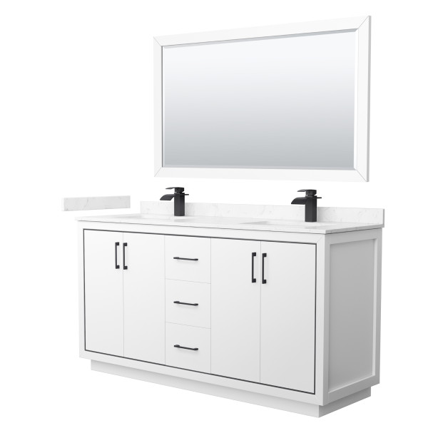 Wyndham WCF111166D.BC2UNSM58 Icon 66 Inch Double Bathroom Vanity