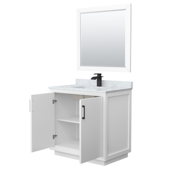 Wyndham WCF414136SXBCMUNSM34 Strada 36 Inch Single Bathroom Vanity in Dark Gray
