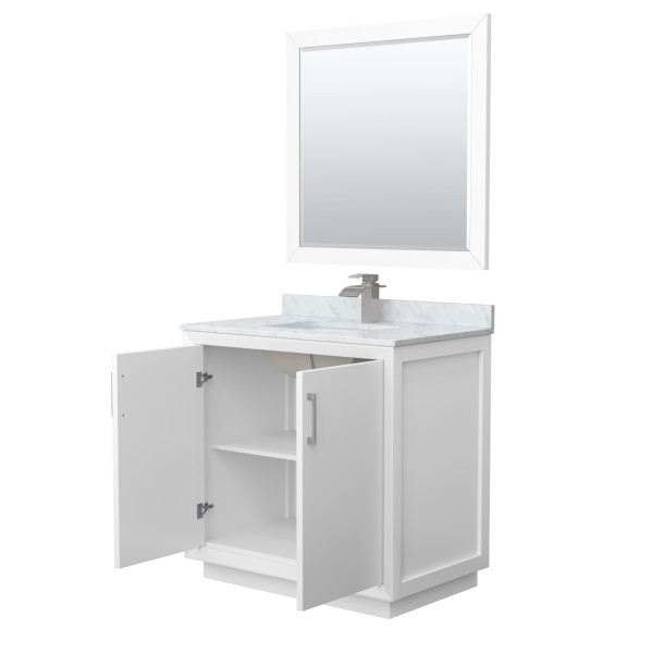 Wyndham WCF414136SXXCMUNSM34 Strada 36" Single Vanity With Brushed Nickel Trim