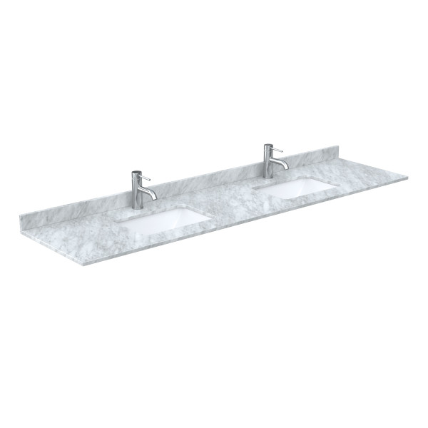 Wyndham WCF414184DXXCMUNSM70 Strada 84" Double Vanity With Brushed Nickel Trim
