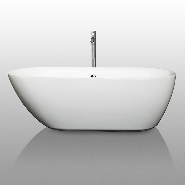 Wyndham WCOBT100065 Melissa Free Standing Soaking Bathtub in White