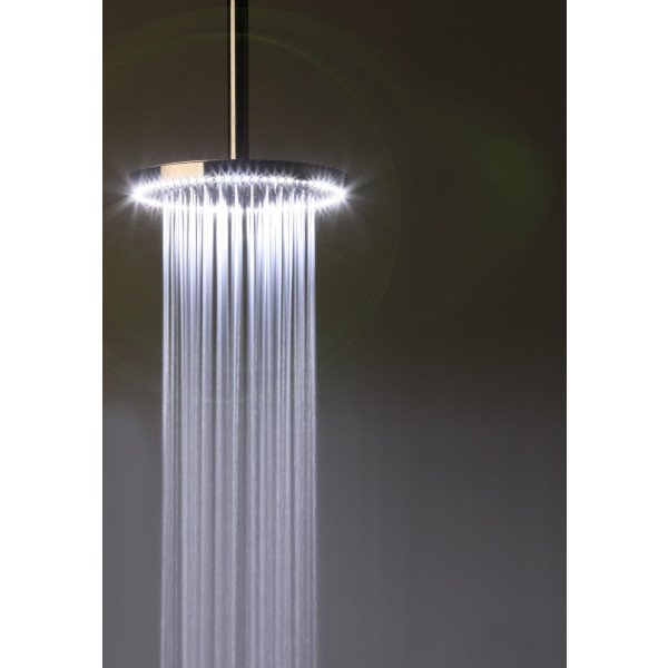 Aquatica WCRD-240 Sparkle Ceiling Mounted Shower Head With Remote Control In Chrome