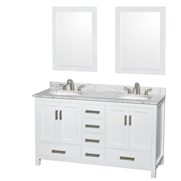 Wyndham WCS141460D….UNOM24 60 Inch Double Bath Vanity with Marble Top