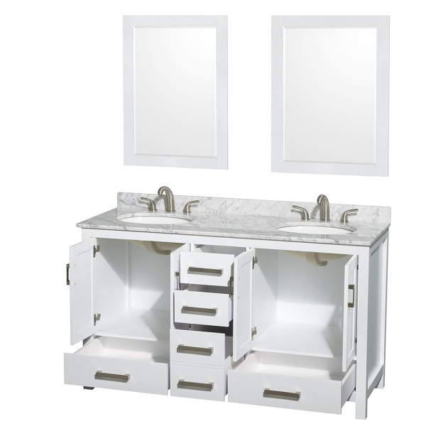 Wyndham WCS141460D….UNOM24 60 Inch Double Bath Vanity with Marble Top