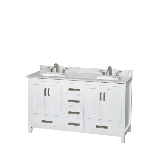 Wyndham WCS141460D….UNOM24 60 Inch Double Bath Vanity with Marble Top