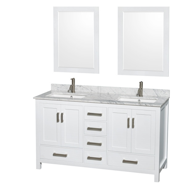 Wyndham WCS141460D….UNSM24 60 Inch Dual Bathroom Vanity with Mirrors