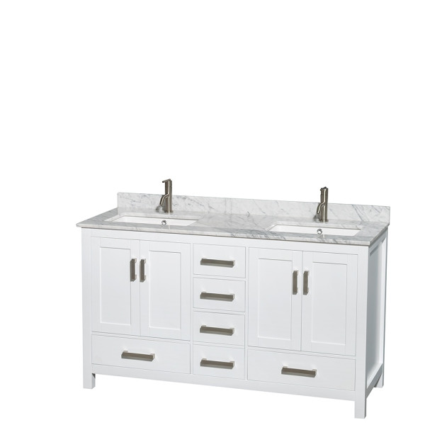 Wyndham WCS141460D….UNSM24 60 Inch Dual Bathroom Vanity with Mirrors