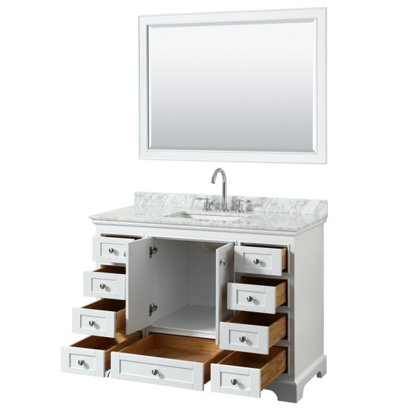 Wyndham WCS202048SCMUNSM46 Single Bathroom Vanity Set With Mirror