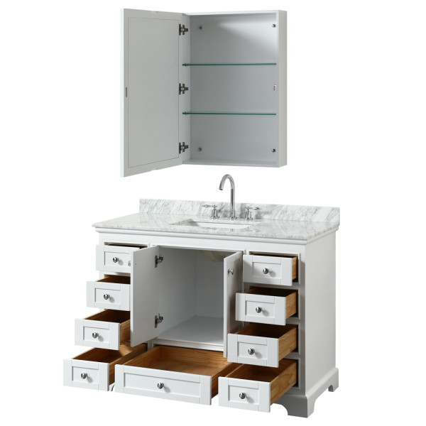 Wyndham WCS202048SCMUNSMED Single Bathroom Vanity Set With Medicine Cabinet