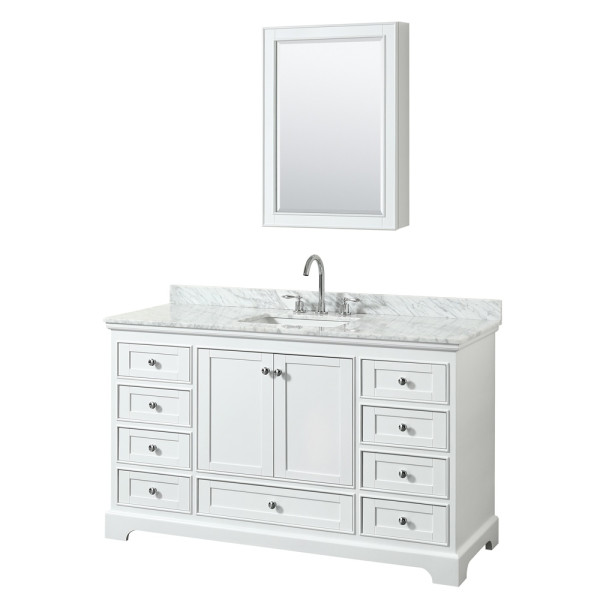 Wyndham WCS202060SCMUNSMED Single Vanity Set With Medicine Cabinet