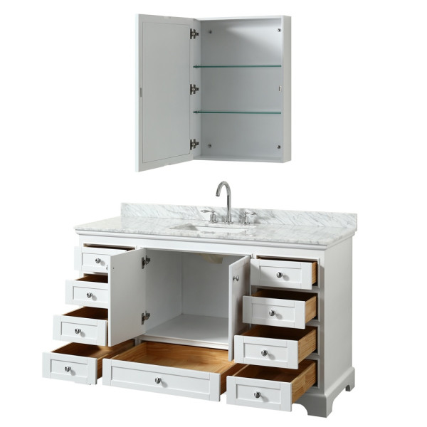 Wyndham WCS202060SCMUNSMED Single Vanity Set With Medicine Cabinet