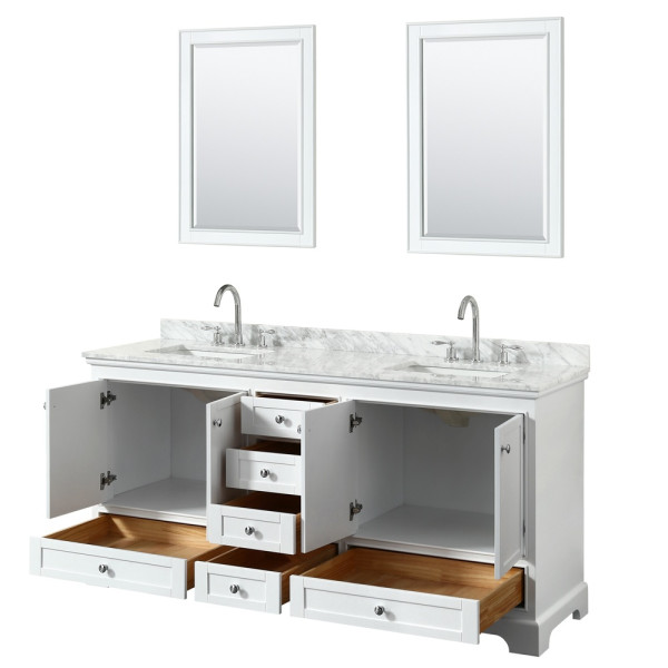 Wyndham WCS202072DCMUNSM24 Double Bathroom Vanity Set With Mirrors