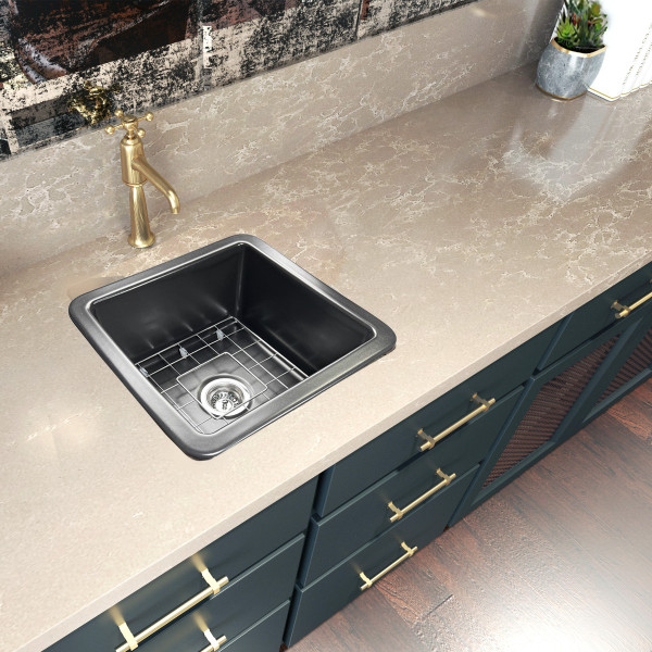 Nantucket Wellfleet-1818MB 18-Inch Undermount Fireclay Kitchen Sink