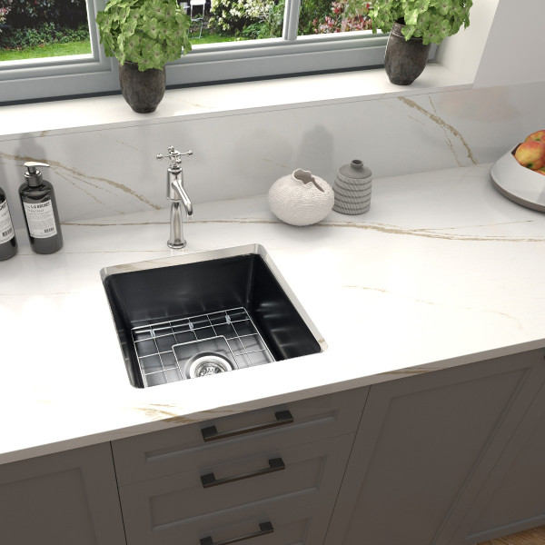 Nantucket Wellfleet-1818MB 18-Inch Undermount Fireclay Kitchen Sink