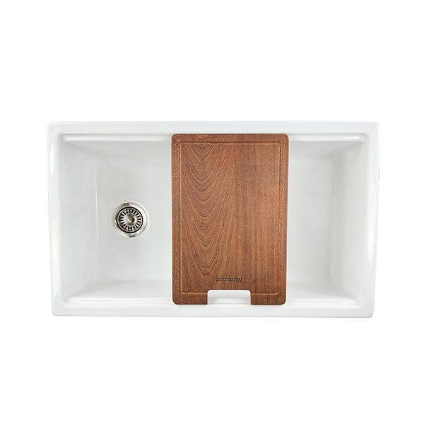 Nantucket Sinks Wellfleet-PS3320W 33-Inch Dualmount Fireclay Kitchen Sink