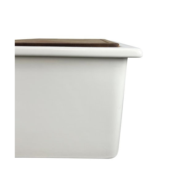 Nantucket Sinks Wellfleet-PS3320W 33-Inch Dualmount Fireclay Kitchen Sink