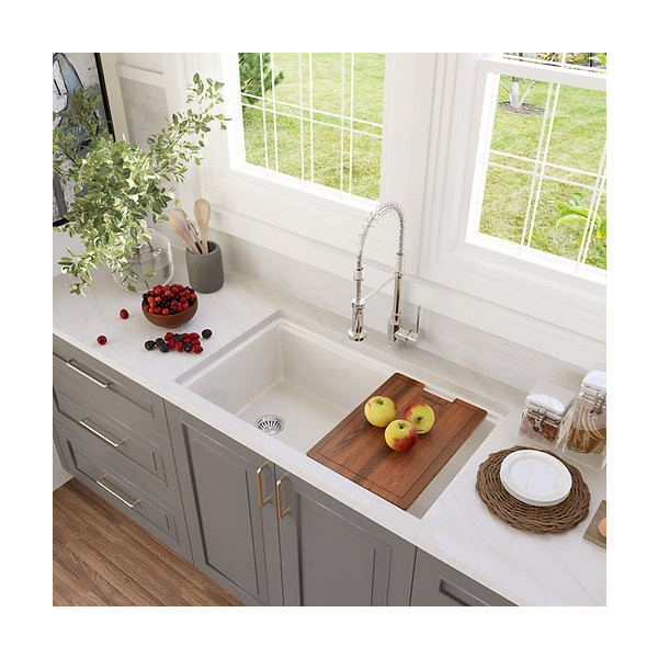 Nantucket Sinks Wellfleet-PS3320W 33-Inch Dualmount Fireclay Kitchen Sink