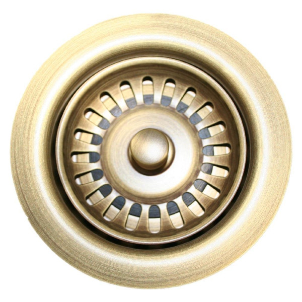 Whitehaus WH202 3 1/2'' Brass Waste Disposer Trim / Deep Fireclay Sink