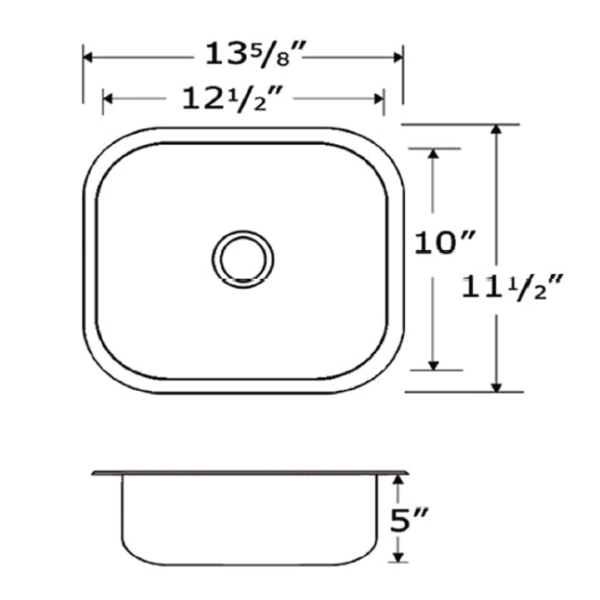 Whitehaus WH690CBB Undermount Prep Sink with a Hammered Texture Surface