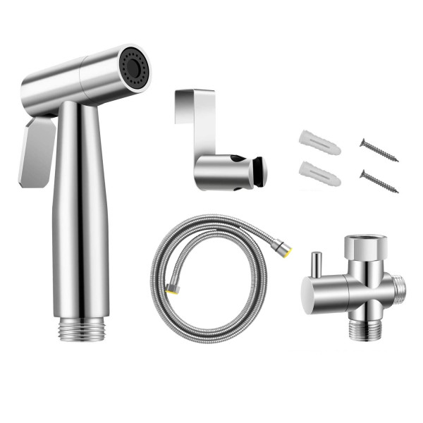 Whitehaus WH771N Spahaus Stainless Steel Hand-Held Bidet Sprayer Set