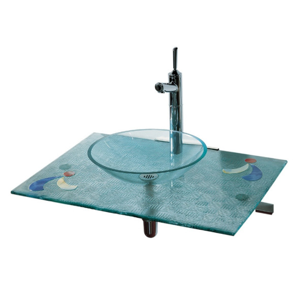 Whitehaus WHCRFS-2 Transparent Top With Colored Details And Contact Basin