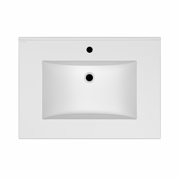 Whitehaus WHCS3122-1H 31" Countertop Vanity Sink w/ Rect Bowl Single Faucet & Overflo