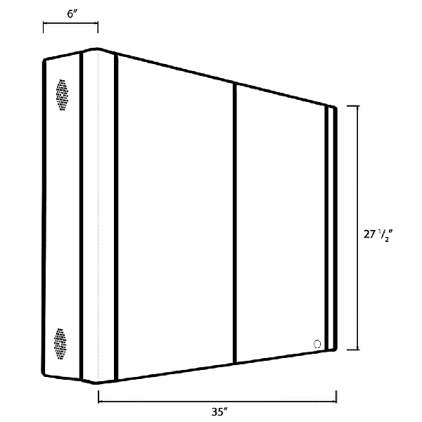 Whitehaus WHFEL7089-S Musichaus Double Door Anodized Aluminum Cabinet