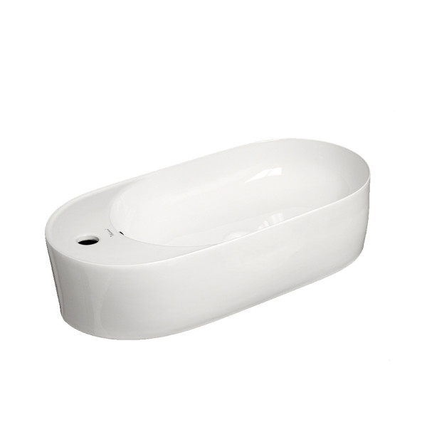 Whitehaus WHKN1016A Isabella Oval Abovemount Basin With Center Drain