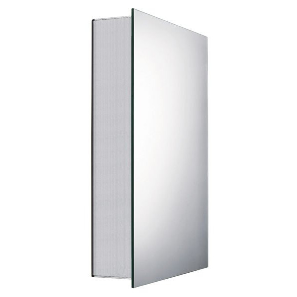 Whitehaus WHLED-1 Single Door Medicine Cabinet with 2 Faced Mirrored Doors