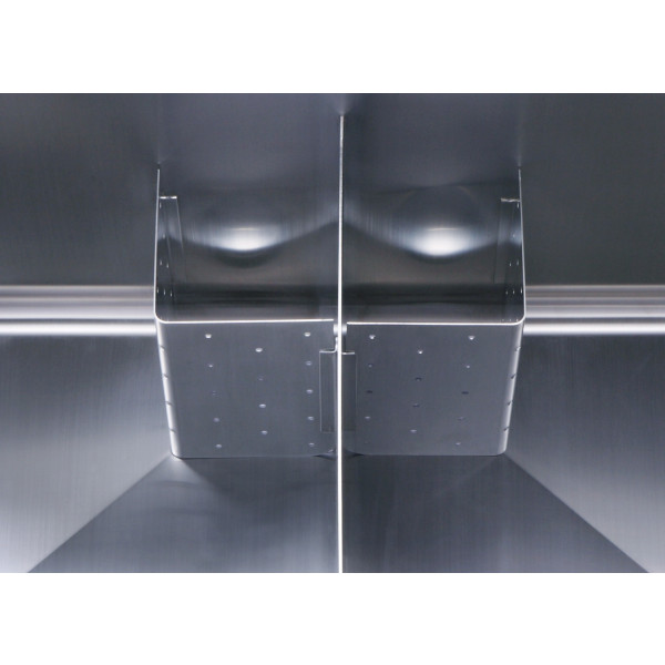 Whitehaus WHLSDB4020-NP 40" Brushed Stainless Steel Two Bowl Utility Sink