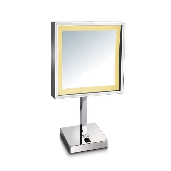 Whitehaus WHMR295 Square Freestanding Led 5X Magnified Mirror