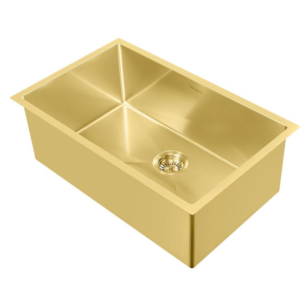 Whitehaus WHNPL2918 Noah Plus 16 Gauge Single Bowl Dual Mount Sink Set
