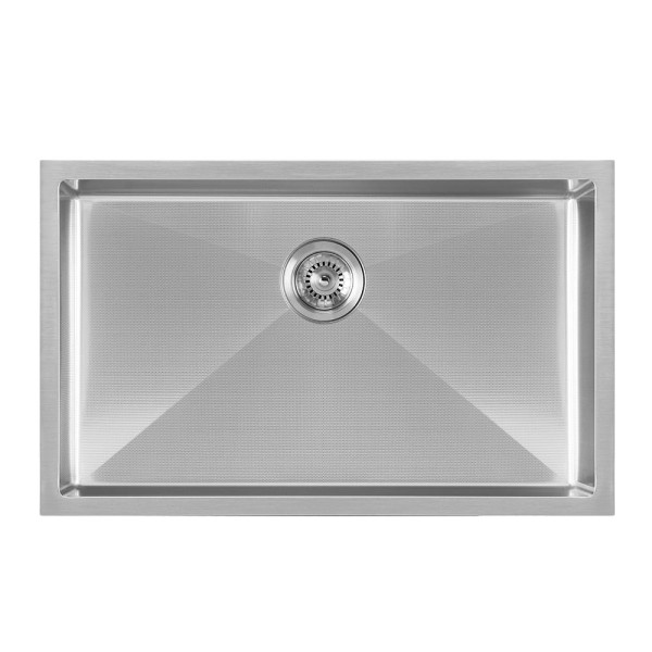 Whitehaus WHNPL2918 Noah Plus 16 Gauge Single Bowl Dual Mount Sink Set