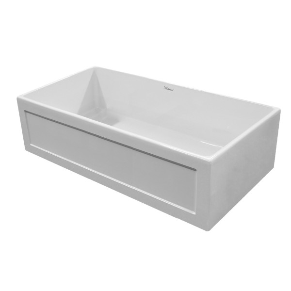 Whitehaus WHPLCON3319 Fireclay 33" Large Reversible Front Apron Sink