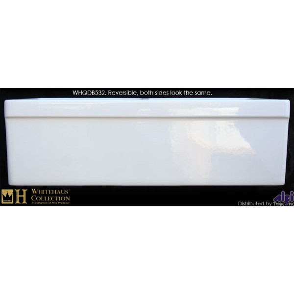 Whitehaus WHQDB532 Double Bowl Fireclay 33'' Farmhouse Apron Kitchen Sink